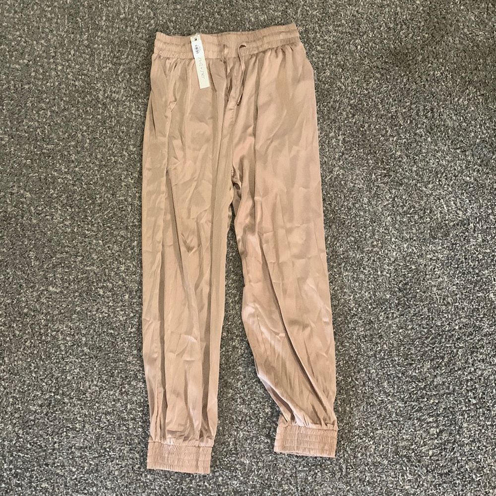 Silk jogger-style pants